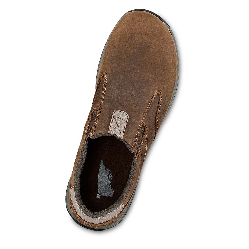 Red Wing ComfortPro Safety Toe Slip On Men's Shoes Brown | ZA 183SGL